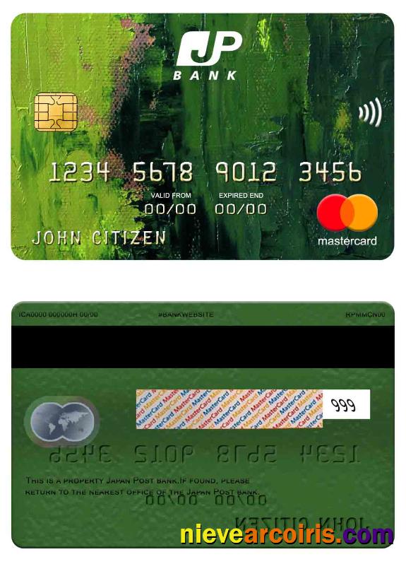 Japan Post bank mastercard